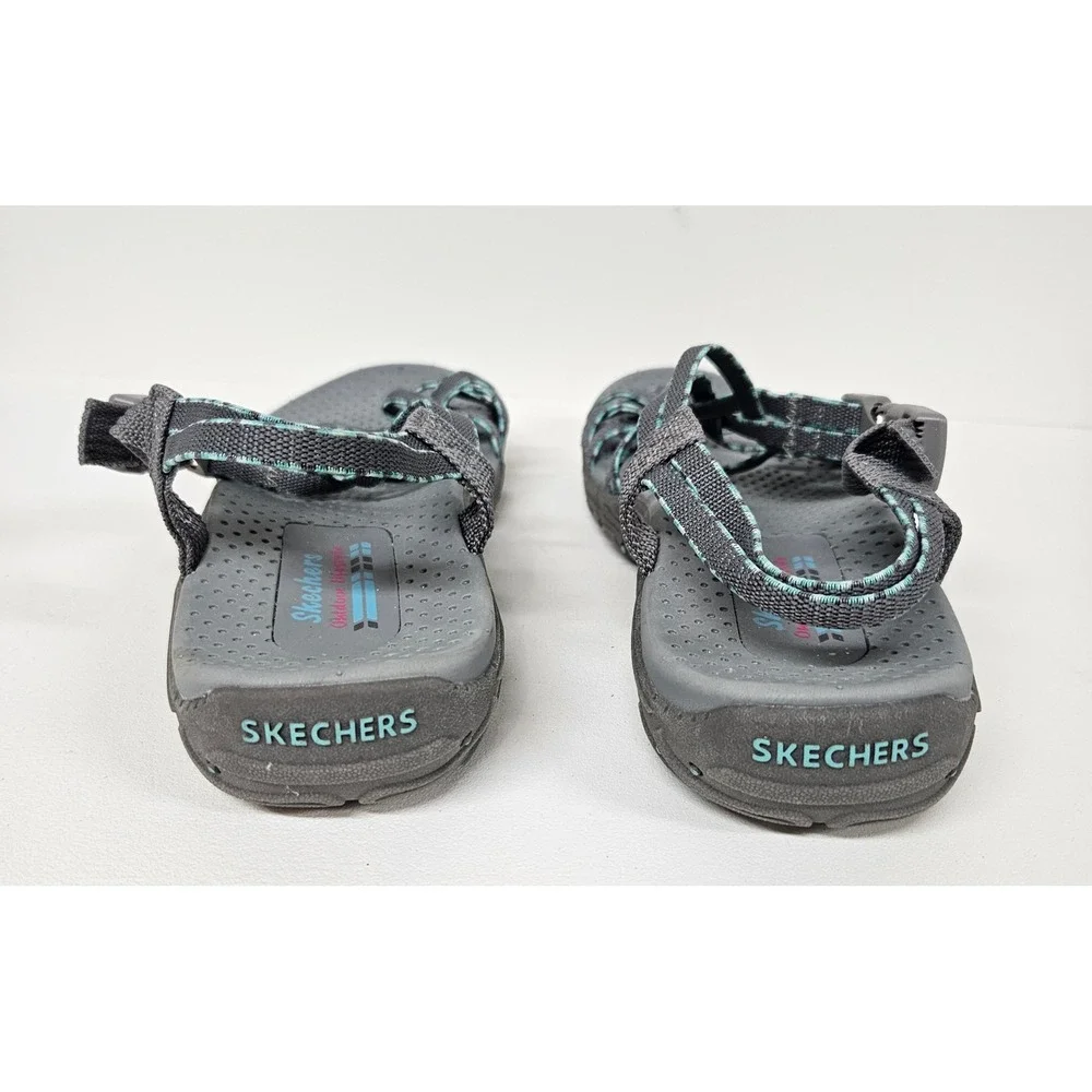 Skechers Outdoor Lifestyle Womens Gray Teal‎ Strappy Athletic Sandals Size 7